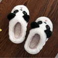 thumbnail image 4 of LIIPEE Girls Boys Plush Slippers Warm Cartoon Animal Closed Toe Non- Soft Sole On Fuzzy House Shoes Kids Stylish Vacation Plush Slipper,White,5-6 Years, 4 of 4