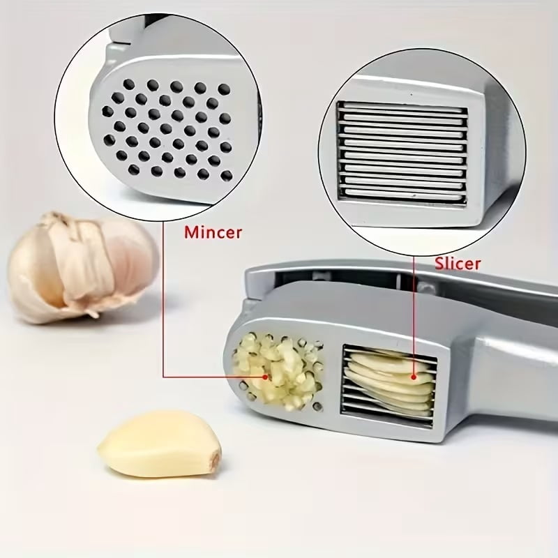 Two-in-one garlic masher, essential cutting and pressing garlic tool for the kitchen, multi-functional kitchen utensil