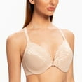thumbnail image 4 of MELENECA Female Racerback Front Closure Unlined Underwire Bra for Women Pale Nude 48D, 4 of 4