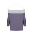 thumbnail image 6 of Jtjvou Trendy Tops Open Front Lightweight Cardigan for Women Soft Thin Cardigans Casual Loose Long Sleeve Breathable Cover Ups Dusters Plus Siz High Low Hem Purple XXL, 6 of 7