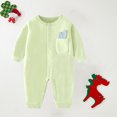 thumbnail image 5 of Plebaso Baby Thin Cotton Romper Warm Long Sleeve Solid Color Jumpsuit Outfits For Girls Boys Baby Clothes, 5 of 5