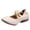 White, variant on Ballet Shoes for Women Soft Leather Elastic Strap Tap Dance Slippers Close Toe Slides Summer Outdoor Flat Shoes White Size 8