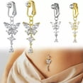 thumbnail image 2 of K-KED Belly Button Rings Clip on Non-Piercing Fake Nose Ring Magnetic New-silver, 2 of 8