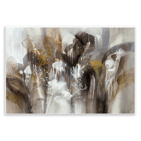 Stupell Industries Eclectic Abstract Cascading Shapes Modern Brown White Black Wall Plaque Art, 15 x 10, by K. Nari
