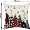 thumbnail image 2 of Christmas Pillow Covers 18x18 Inch 2 Pcs Red Black Plaid Christmas Tree Decor Throw Pillows Winter Snowflakes Xmas Holiday Farmhouse Decoration Pillowcase Linen Cushion Cover for Couch Sofa Bed, 2 of 4