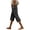 Dark Gray, variant on Capri Pants for Women Summer Elastic Waist Drawstring Bermuda Shorts Casual Loose Lightweight Beach Trousers with Pockets