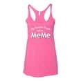 thumbnail image 2 of Wild Bobby My Favorite People Call Me MeMe Mother's Day Women Tri-Blend Racerback Tank Top, Vintage Pink, X-Large, 2 of 5
