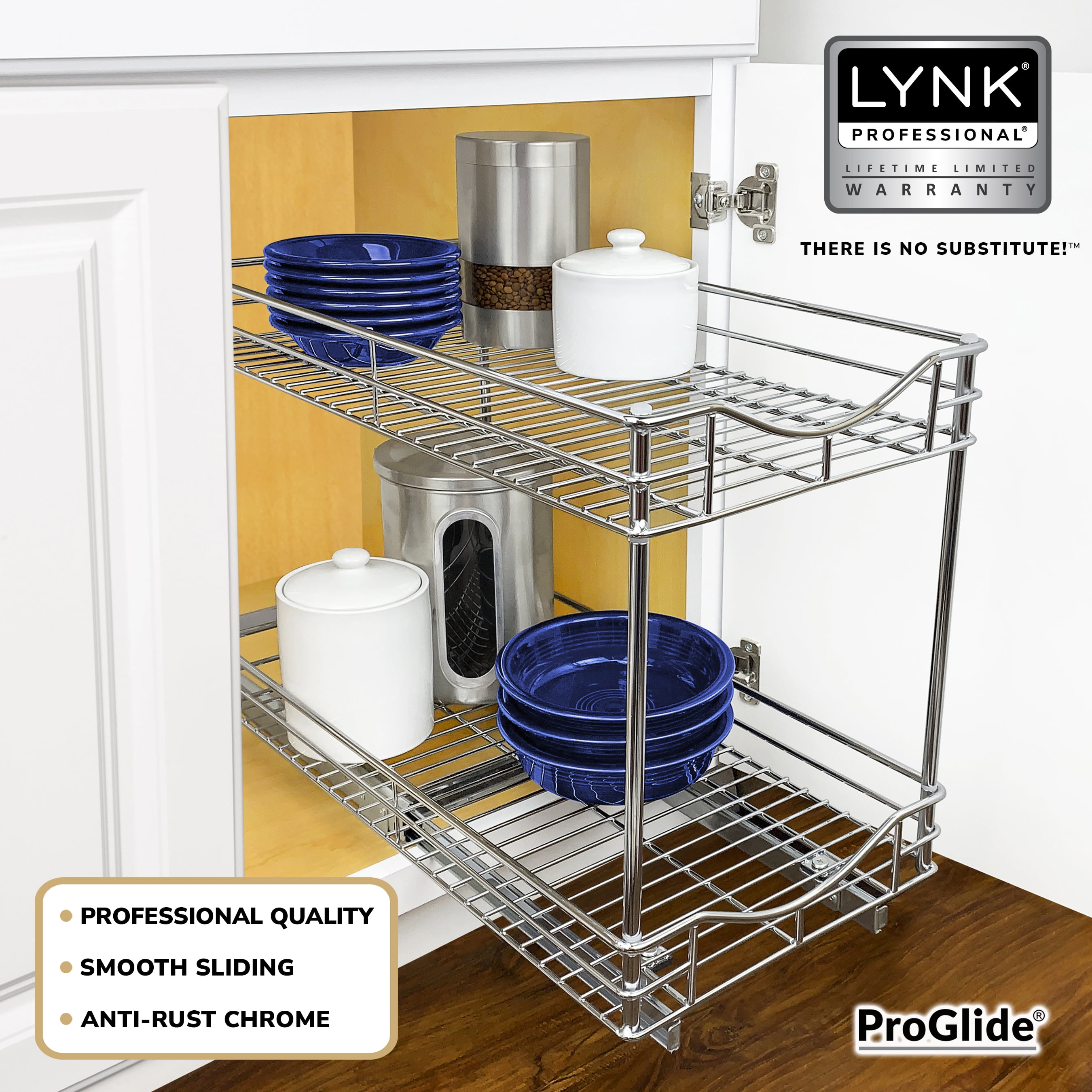 LYNK PROFESSIONAL Slide Out Cabinet Organizer - Pull Out Under
