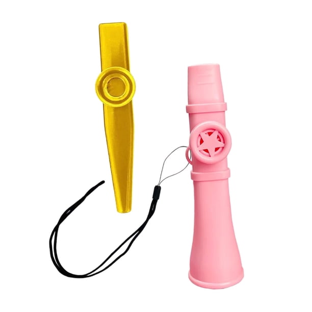 Flauta Kazoo, recuerdos de fiesta, Kazoo de boca fácil de aprender para espectáculos infantiles Rosa y oro