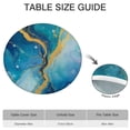 thumbnail image 6 of Blue Gold Wave Marble Pattern Round Fitted Tablecloth with Elastic Edge,Dining Table Cover Waterproof,Outdoor Round Tablecloth for Camping,Dining,Indoor and Outdoor, 6 of 7