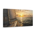 thumbnail image 4 of Sailboat Sailing In Mediterranean Sea At Sunset Ocean Canvas Wall Art for Home Decor Ready-to-Hang, 4 of 18