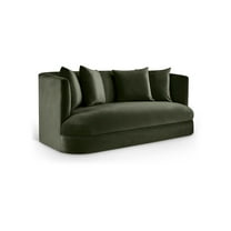 Meridian Furniture Alder Green Velvet Loveseat