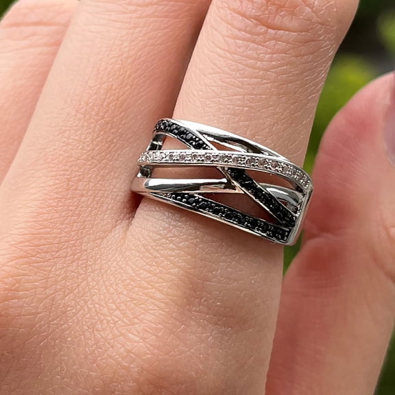 KDSJSXW Silver Wedding Band Women Diamond Ring for Women Fashion Jewelry Popular Accessories Gold Plated Rings for Women Engagement Rings for Women Silver Wedding Band Women(Silver,8)