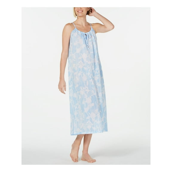 CHARTER CLUB Intimates Light Blue Sleeveless Sleepwear Nightgown Size: L