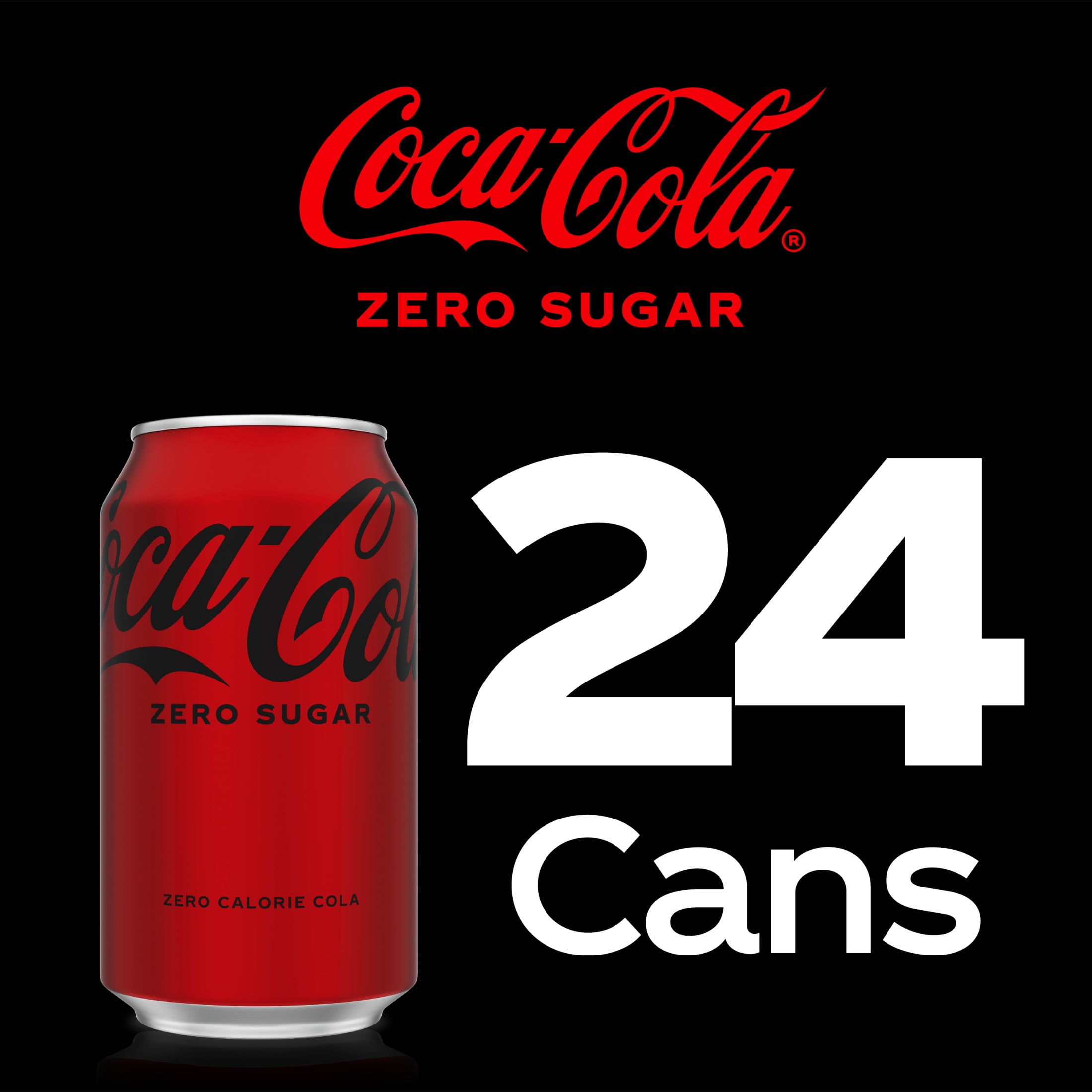 Coca-Cola Zero Sugar Sugar-Free Soda Pop, 12 fl oz Cans, 24 Pack
