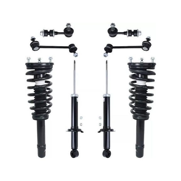 Front and Rear Shock Strut Coil Spring Sway Bar Link Kit - Compatible with 2001 - 2006 Kia Optima 2002 2003 2004 2005
