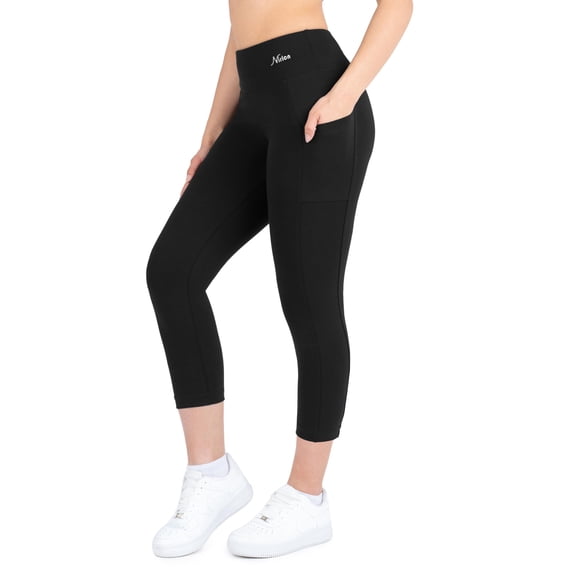 Nirlon 7/8 Capri Leggings For Women - High Waisted Leggings With Pockets
