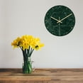 thumbnail image 3 of 1pc Novel Marble Wall Clock Printing Wall Clock Green Round Modern without Battery for Home Decor, 3 of 6