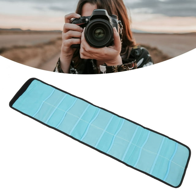 Lens Filter Pouch, Nylon Folding Lens Filter Case, for Round or Square Filters, Photography Camera Lens Pouch for 25mm-86mm Filters