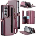 thumbnail image 1 of Funda CaseMe C22 PC+TPU de estilo empresarial con protección RFID, cordón y ranura para bolígrafo para Samsung Galaxy Z Fold6 5G., 1 of 4