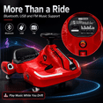 thumbnail image 4 of FUPOJH 12V Electric Drift Kart for Kids, 360° Spinning Ride on Car with Bluetooth Music,AUX,USB,4mph,No Remote Control Included,Red, 4 of 9
