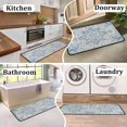 thumbnail image 6 of Kitchen Rugs Set of 2- Vintage Country Blue Boho Non-Slip Washable Floor Mats - Comfort Sink and Laundry Room Runner - Boho Kitchen Accessories and Decor 17x47.2 and 17x30 inches, 6 of 7
