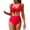 Red #119, variant on High Waisted Bikini Sets for Women Swim Suits 2026 Tummy Control Ruched Bikini Two Piece Bathing Suit Swimwear Army Green L