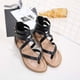 thumbnail image 3 of Sandalias planas romanas informales para mujer de verano Wmkox8yii  shjk1268, 3 of 9