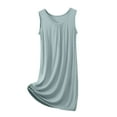 thumbnail image 2 of ylioge Womens Plus Size Nightgowns XL-5X Sleeveless Crew Neck Tshirts Dresses Ladies Casual Solid Pullover Soft-Modal Loungewear Sleepshirts, 2 of 6