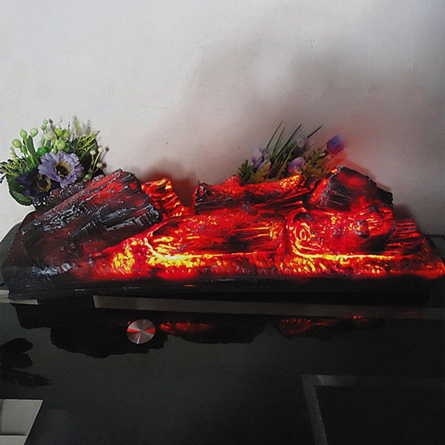 Chimenea eléctrica de resina Colco simulación de Carbón Decoración de escritorio