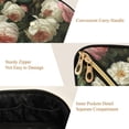 thumbnail image 5 of FORMRS Makeup Bag Travel Cosmetic Organizer for Women Fold Flat Zipper Pouch with Handle, White and Pink Roses, 5 of 8