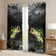 thumbnail image 2 of Castle Fairy Boys Girls Big Bass Fish Curtains Pack of 2 (42x84 Each),Fishing And Hunting Curtains Blackout,Lake House Bedroom Curtains,Luxury Bedroom Decor, 2 of 6