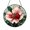 Acrylic 3.5 Inch, variant on Garden Flower and Ladybug Scene Stained Glass Style Window Hanging Suncatcher, Lovely Spring Decor Gift