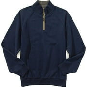 Big Men's 1/4-Zip Pullover with Corduroy Stripes