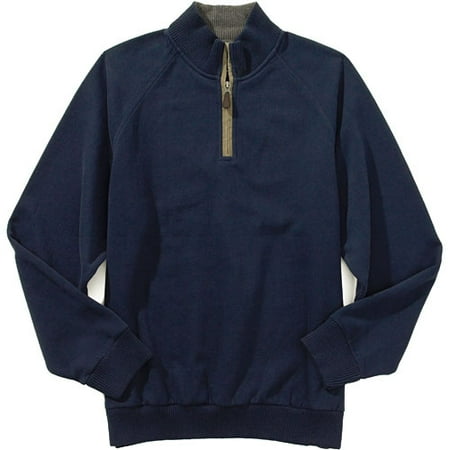 Big Men's 1/4-Zip Pullover with Corduroy Stripes