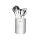 thumbnail image 1 of Juego de utensilios de cocina totalmente revestidos de acero inoxidable, 5 piezas, 1 of 6