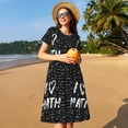 thumbnail image 4 of Disketp I love Math para Vestido de Manga Corta para Mujeres, Vestidos de Verano para Mujeres, Casual y Holgado para la Playa, 4 of 6