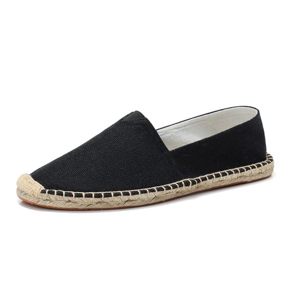 Closed Toe Canvas Slip on Flat Espadrilles Loafers for Men and Women