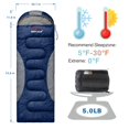 thumbnail image 2 of Bolsa de dormir Rioyalo de 0 grados para adultos, impermeable, para camping, 2 of 6