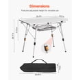 thumbnail image 4 of VEVOR Table de Camping Pliable Portable en Aluminium pour Pique-Nique en Plein Air, Table Roulante, Couche en Maille, 4 of 9