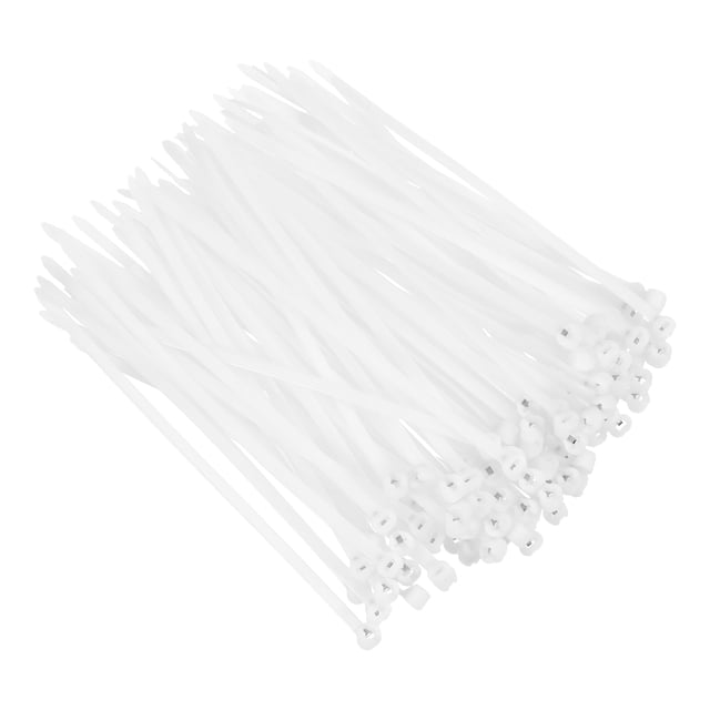 Uxcell 100Pcs Bridas de Montaje de 6 Pulgadas, Bridas de Nylon, Blancas