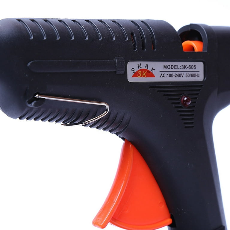Hot Melt Glue Gun 100w Standard Full Size Black 12 Pcs Glue Clear Stickers  for sale online