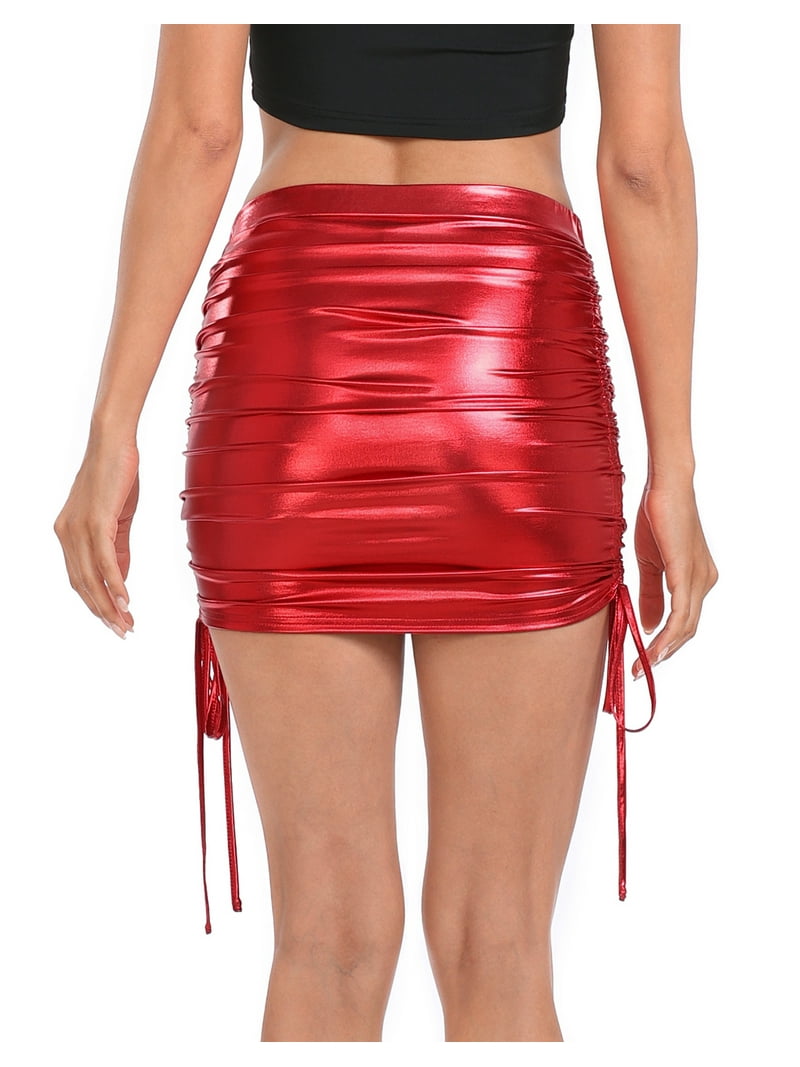 【完売品】8yards .H Trimmed Skirt Red | S Amazon.com: Women's Casua 2024 Mini Short Skirts Red High