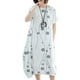 thumbnail image 5 of Vestido flojo de la vendimia de las mujeres Mangas cortas Dot Print Baggy Plus Size Cotton Line Abanopi Vestido, 5 of 7