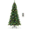 thumbnail image 1 of Costway 8FT Pre-Lit Artificial Christmas Tree 9 Lighting Modes with 500 LED Lights & Timer, 1 of 10