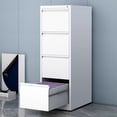 thumbnail image 5 of 4 Drawer File Cabinet with Lock,Metal Vertical File Storage Cabinet for Office,School,Home,White, 5 of 8