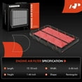 thumbnail image 2 of A-Premium Engine Air Filter Compatible with Mazda Miata 1999 2000 2001 2002 2003 2004 2005, 2 of 8