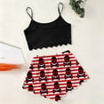 thumbnail image 4 of MEZZALL Halloween Pajamas for Women Spaghetti Strap Skeleton Hand Graphic Crop Cami Sleep Tops With Shorts Loungewear Set for Indoor Lounging Trendy 2 Piece Pjs, 4 of 4
