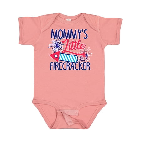 

Inktastic Mommys Little Firecracker with Rocket and Fireworks Gift Baby Boy or Baby Girl Bodysuit