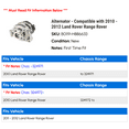 thumbnail image 2 of Alternator - Compatible with 2010 - 2012 Land Rover Range Rover 2011, 2 of 2